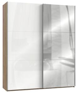 Modern Living Omara Z Drsnimi Vrati Level 36 D, Bela, Barva Hrasta