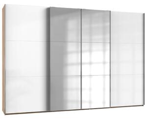 Modern Living Omara Z Drsnimi Vrati Level 36 D, Bela, Barva Hrasta