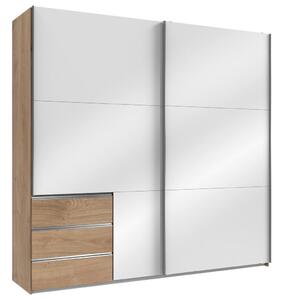 Modern Living Omara Z Drsnimi Vrati Level 36 D, Bela, Barva Hrasta