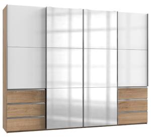 Modern Living Omara Z Drsnimi Vrati Level 36 D, Bela, Barva Hrasta