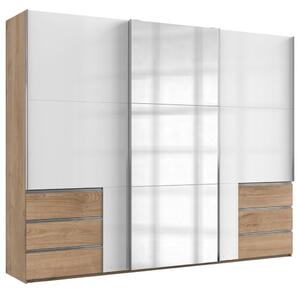 Modern Living Omara Z Drsnimi Vrati Level 36 D, Bela, Barva Hrasta