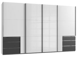 Modern Living Omara Z Drsnimi Vrati Level 36 D, Bela, Barva Grafita