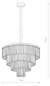 Obesek Cristal, prozoren/srebrn, Ø 71 cm