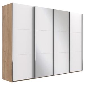 Modern Living Omara Z Drsnimi Vrati Level 36 A, Bela, Barva Hrasta