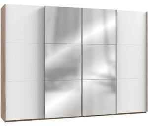 Modern Living Omara Z Drsnimi Vrati Level 36 A, Bela, Barva Hrasta