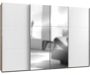 Modern Living Omara Z Drsnimi Vrati Level 36 A, Bela, Barva Hrasta
