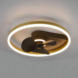 Stropni ventilator Borgholm z LED diodami, CCT, črn