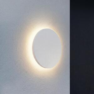 Lindby LED-stenna svetilka za zunanjo uporabo Selinel, bela, Ø 23 cm, hišna, Bela, Kovina, Sodobni