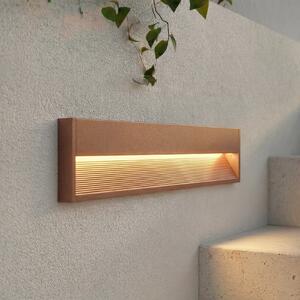 Lucande LED-svetilo za vgradnjo v steno Trevin, 60 cm, IP65, aluminij, Rjava / rjasta, Aluminij, Sodobni