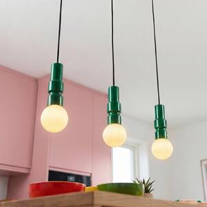 OSRAM viseča svetilka Decor Bolty, zelena, dolžina 66 cm, s tremi žarnicami, zatemnjen, Zelena, Dnevna soba / jedilnica, Kovina, Mladostno bivanje