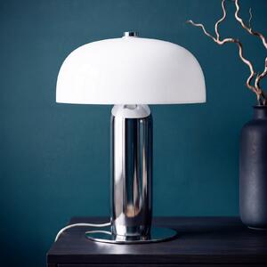 OSRAM namizna svetilka Decor Arc, krom/bela, višina 45 cm, E14, zatemnjen, Krom, Dnevna soba / jedilnica, Kovina, Sodobni