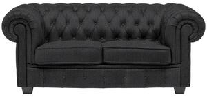 CHESTERFIELD ZOFA, temno siva tekstil