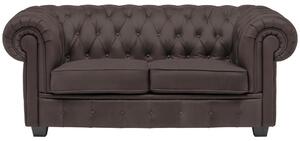 CHESTERFIELD ZOFA, temno rjava tekstil