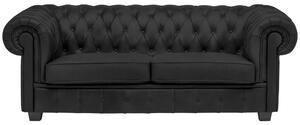 CHESTERFIELD ZOFA, črna tekstil