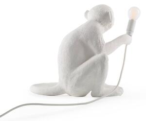 SELETTI Monkey Lamp LED dekorativna svetilka, bela, sedeča