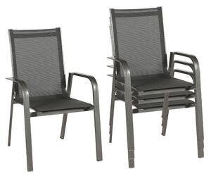 Acamp Stol Urban, 4 Delni Set, Siva