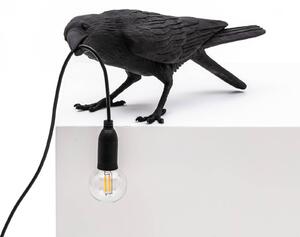 SELETTI Bird Lamp igrivostna namizna svetilka LED, črna