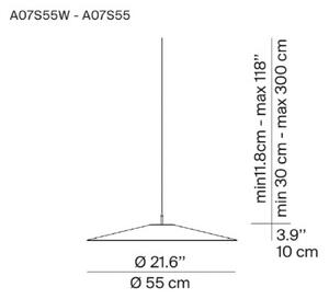 Luceplan Koinè LED viseča luč 927 Ø55cm modra