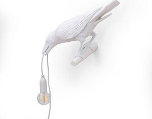 SELETTI Bird Lamp LED dekorativna stenska svetilka, leva, bela