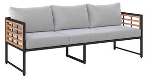 LOUNGE ZOFA akacija v celoti masivno jeklo