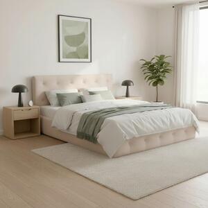 Bessagi Home Oblazinjena Postelja Julie, Krem, 180x200