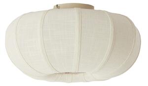 Kremno bela stropna svetilka s tekstilnim senčilom ø 40 cm Zosia – Light & Living
