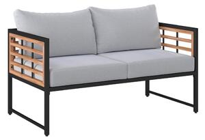 LOUNGE ZOFA akacija v celoti masivno jeklo