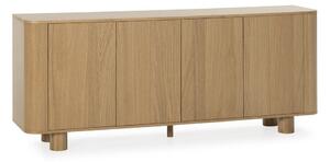 Komoda v hrastovem dekorju v naravni barvi 180x75x40 cm Padoc – MOME
