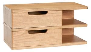 Hübsch polica stenska iz hrastovega furnirja 40 x 20 x 20 cm