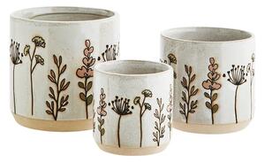 Madam Stoltz komplet okrasnih loncev iz kamenine