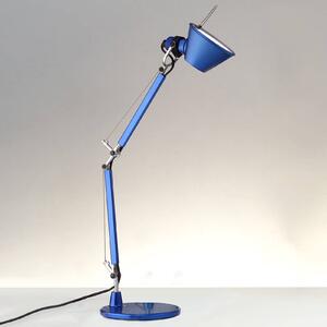 Namizna svetilka Artemide Tolomeo Micro, modro kovinska