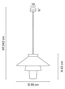 MARKET SET Ruche viseča luč, Ø 58 cm, marshmallow