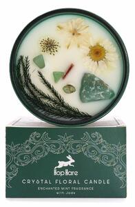 Hop Hare Kristalna čarobna sveča – Čarovnik - Soy Wax, Fragrance, Glass, Gemstones - Dan žena - Birma - Majhna pozornost - Izdelki pomladi