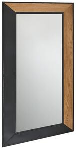 STENSKO OGLEDALO, 84/184/2 cm les, kovina, steklo, leseni material