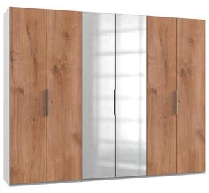 OMARA S KLASIČNIMI VRATI, bela, barve hrasta, barve aluminija
