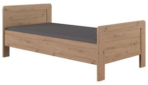 POSTELJA 90 cm x 200 cm , leseni material hrast artisan