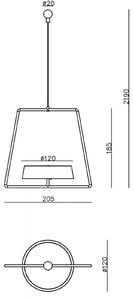 LED obesek Miram z akumulatorsko baterijo, z možnostjo zatemnitve