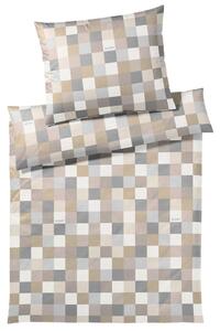 POSTELJNINA MOSAIC 200/200 cm mako saten peščene barve