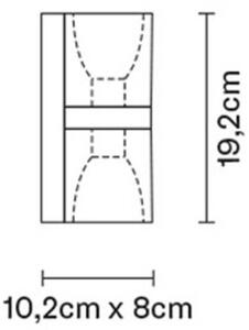 Fabbian Cubetto stenska svetilka Up/Down, GU10, črna