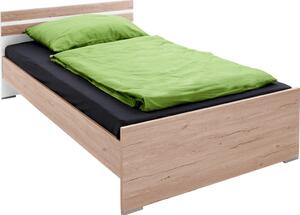 POSTELJA 90 cm x 200 cm , leseni material bela, barve hrasta