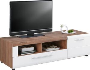 TV-ELEMENT bela, barve hrasta