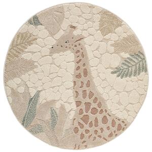 OTROŠKA PREPROGA GIRAFFE 120 cm tkano krem barve, večbarvno