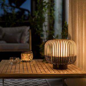 Namizna svetilka Forestier Bamboo Light S 24 cm črna