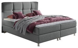 POSTELJA Z VZMETNICO 140 cm x 200 cm , tekstil siva