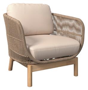 LOUNGE NASLANJAČ akacija masivno aluminij