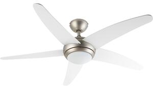 Klarstein Bolero, 2 v 1 stropni ventilator, 134 cm, lučka, 55 W, daljinski upravljalnik, bel