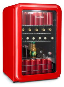 Klarstein PopLife, hladilnik za pijače, 115 l, 0 - 10 °C, retro dizajn, rdeč