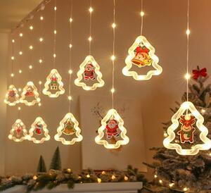LED božična zavesa 3 m – božična drevesca - Božič