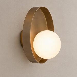 EMIBIG LIGHTING Stenna svetilka Kido K1, bež, jeklo/steklo, Ø 20 cm, zatemnjen, Bež, Dnevna soba / jedilnica, Kovina, Sodobni