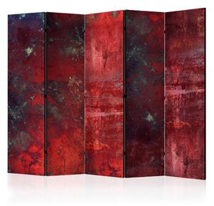 Artgeist Paravan Red Concrete I, 5-Delni, Enostranski
